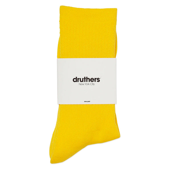 Druthers Organic Cotton Everyday Crew Socks - Canary