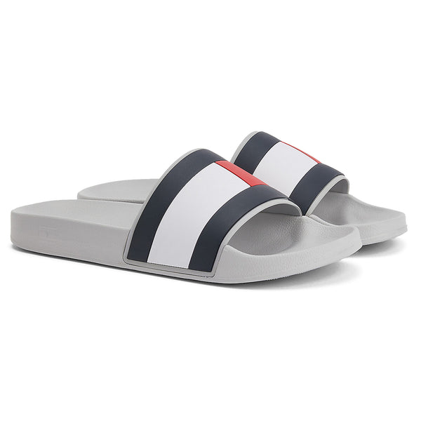 Tommy Hilfiger Flag Pool Sliders - Grey