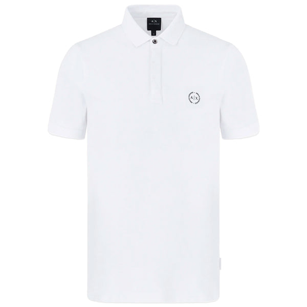 Armani Exchange 8nzf91 Textured Collar Polo - White