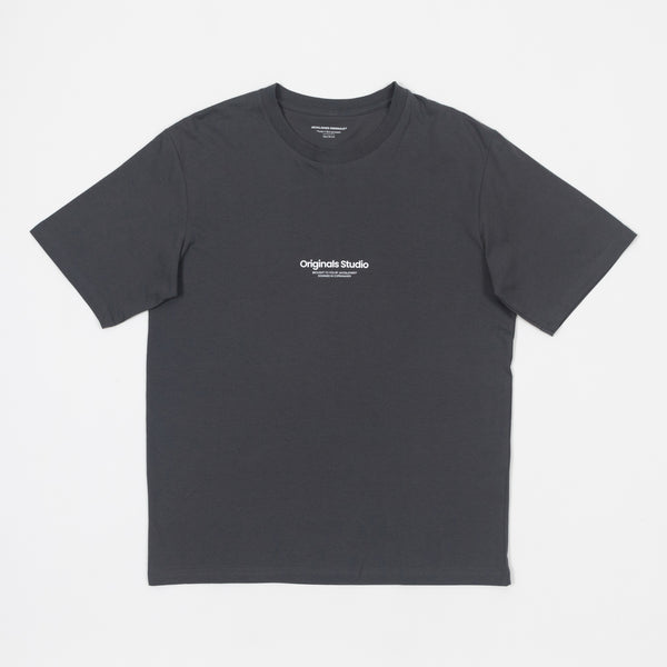 Jack & Jones Originals Studio Logo T-shirt in Grey