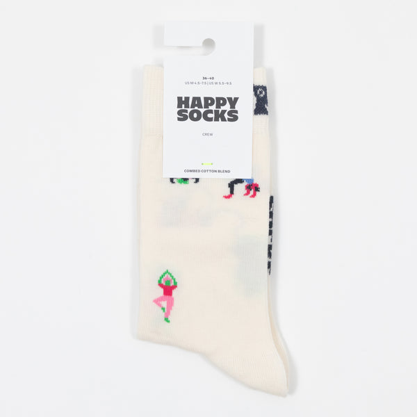 Happy Socks  Yoga Socks in Cream