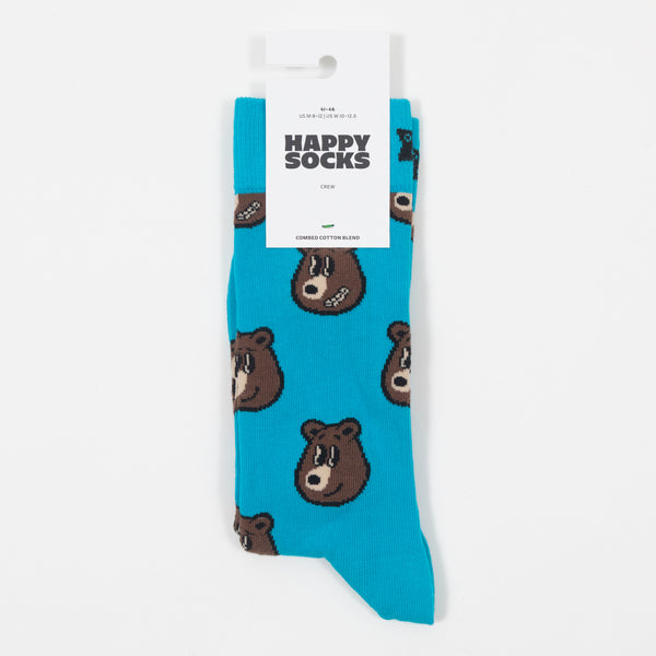 Happy Socks  Bear Socks in Blue & Brown