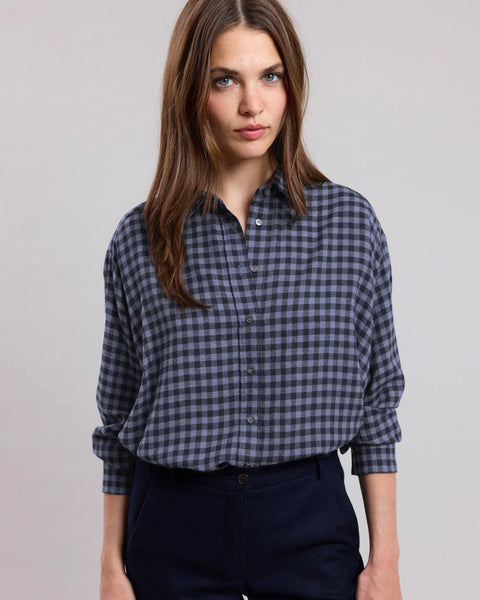 Hartford Cinema Check Shirt - Blue