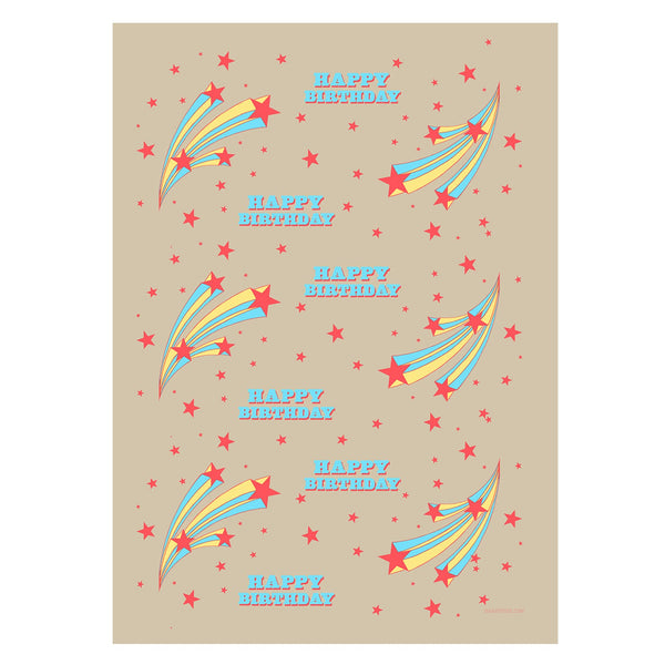 Dandy Star Wrapping Paper Happy Birthday