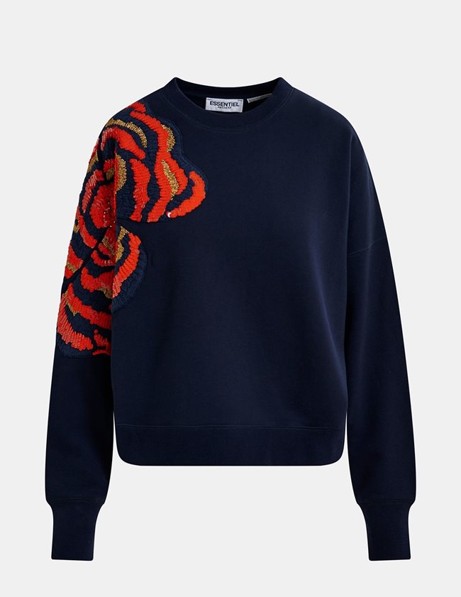 Essentiel Antwerp Essentiel Antwerp - Gag Sequin Sweatshirt - Blue