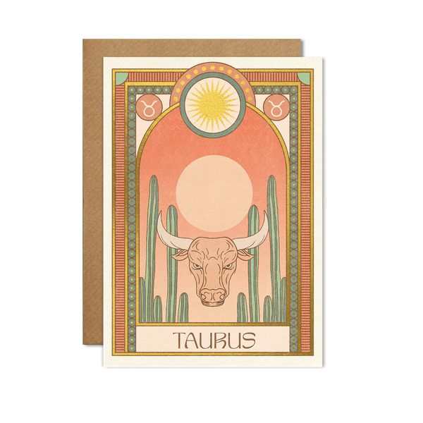 Cai & Jo Taurus Zodiac Card