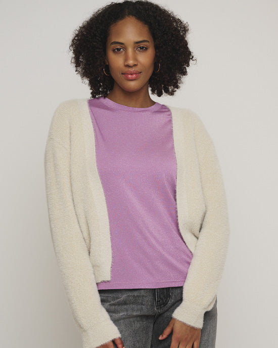 Rino and Pelle Avi Cropped Cardigan Birch