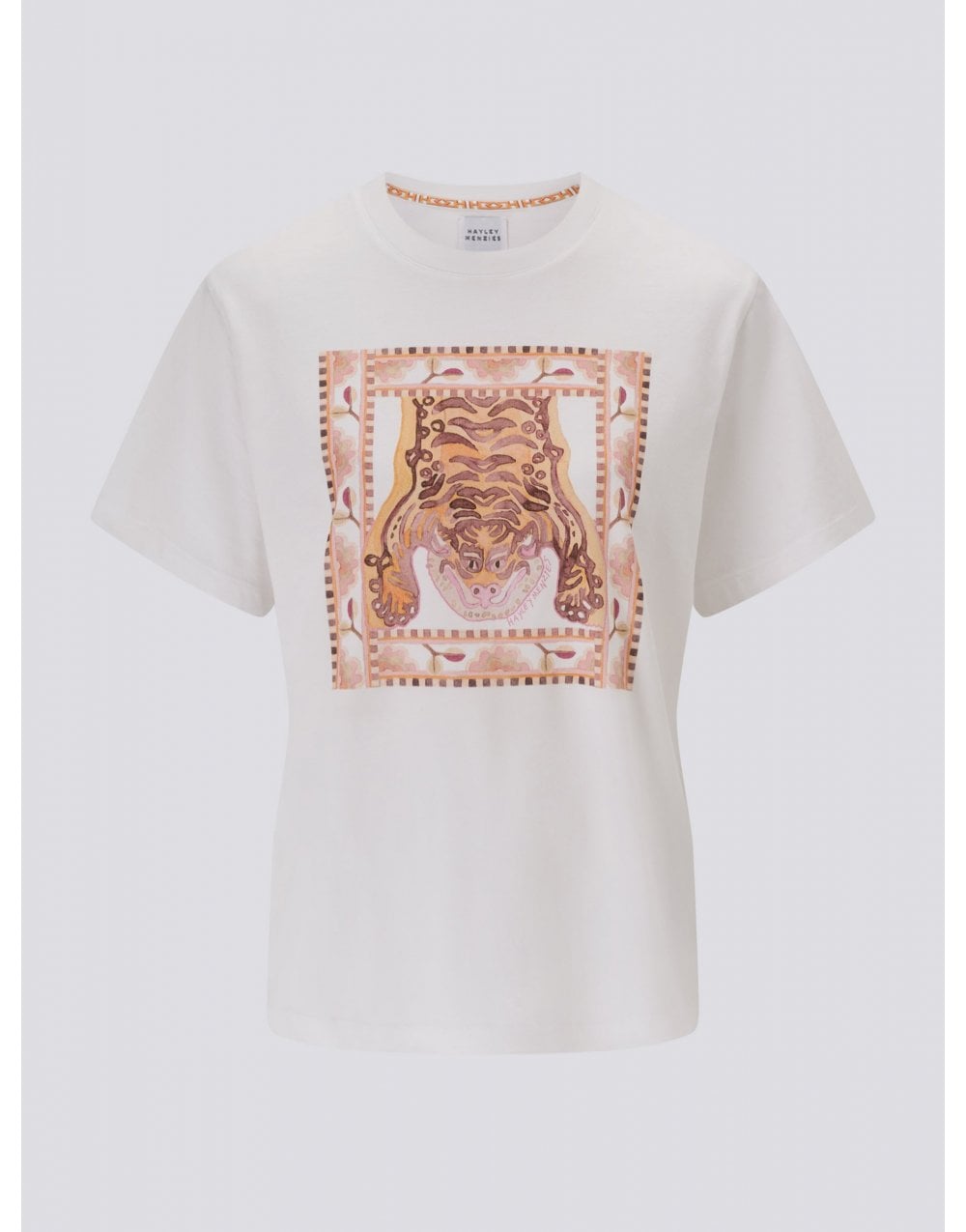 Hayley Menzies Lotus Tiger Graphic T-shirt Size: L, Col: White