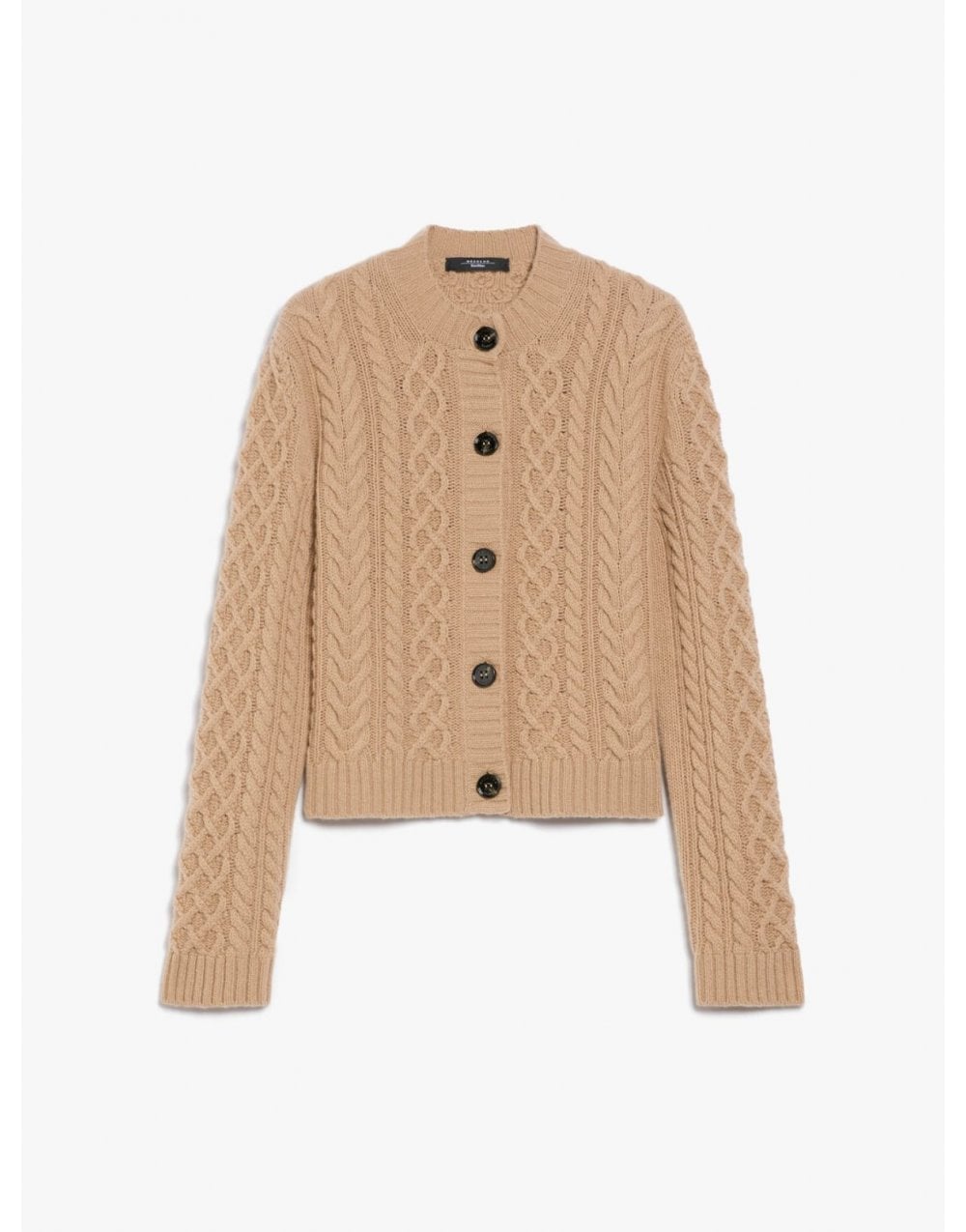 Max Mara Weekend Max Mara Weekend Afosi Textured Cable Knit Cardigan Col: 005 Camel, Si