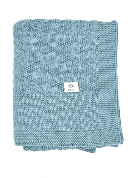 Micu Micu Jeans Blue Diamond Baby Blanket - Organic Cotton