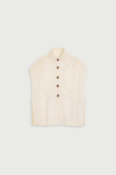 SUNCOO White Plagny Cable Sleeveless Knit