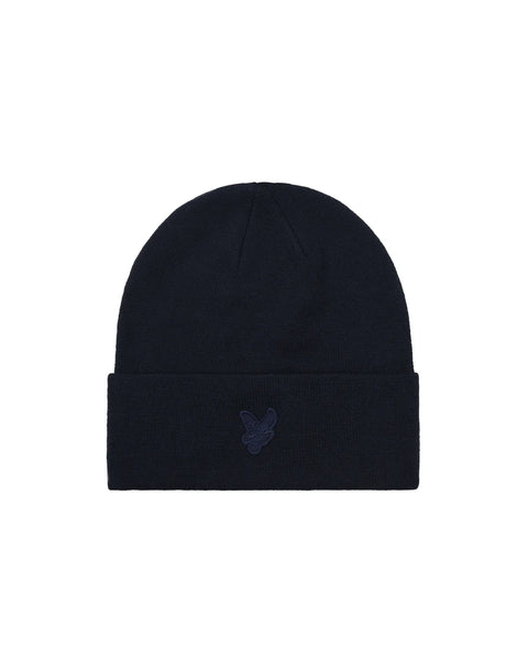 Lyle and Scott Tonal Caple Beanie In Dark Navy