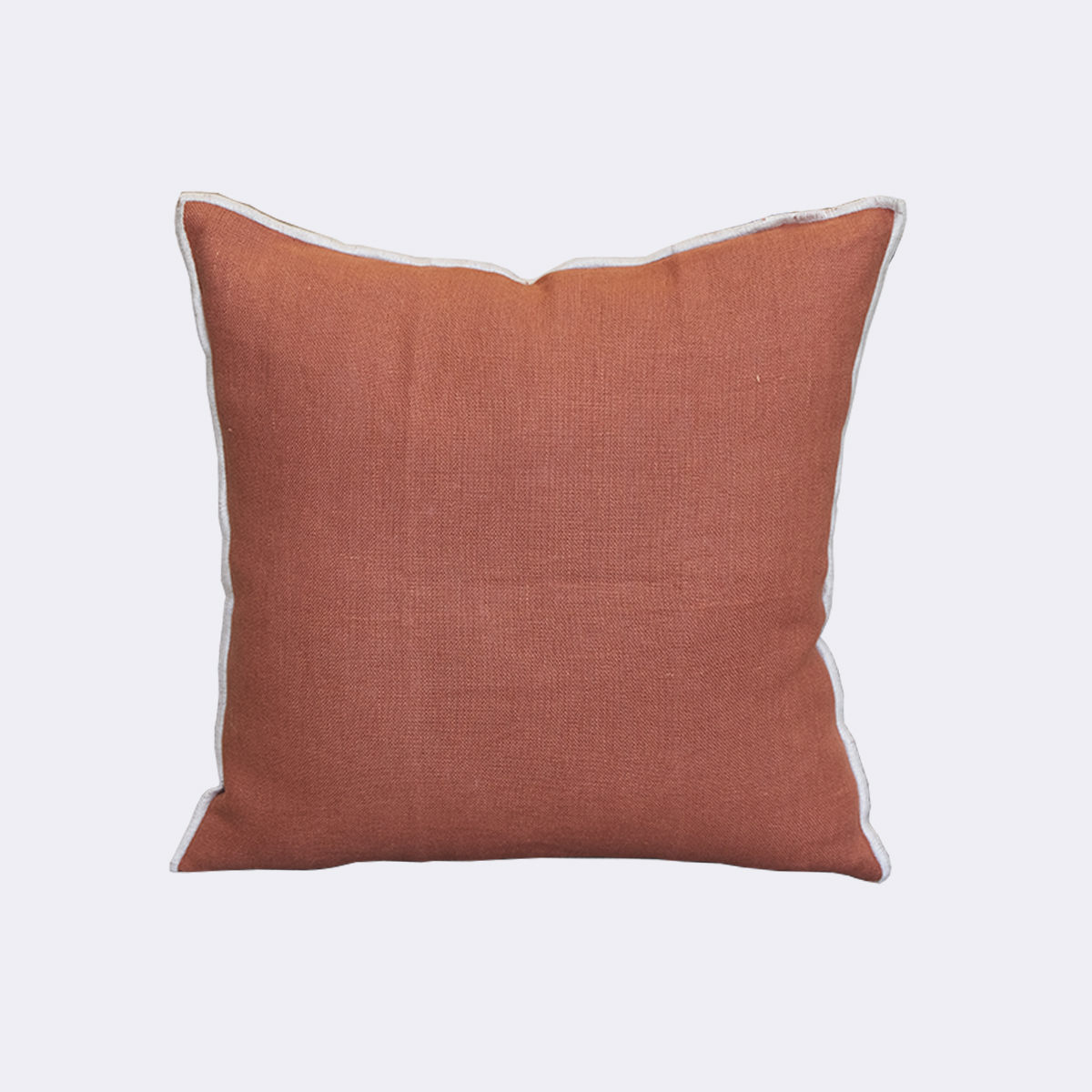 haomy 100% Linen Terracotta Cushion Cover with Filling