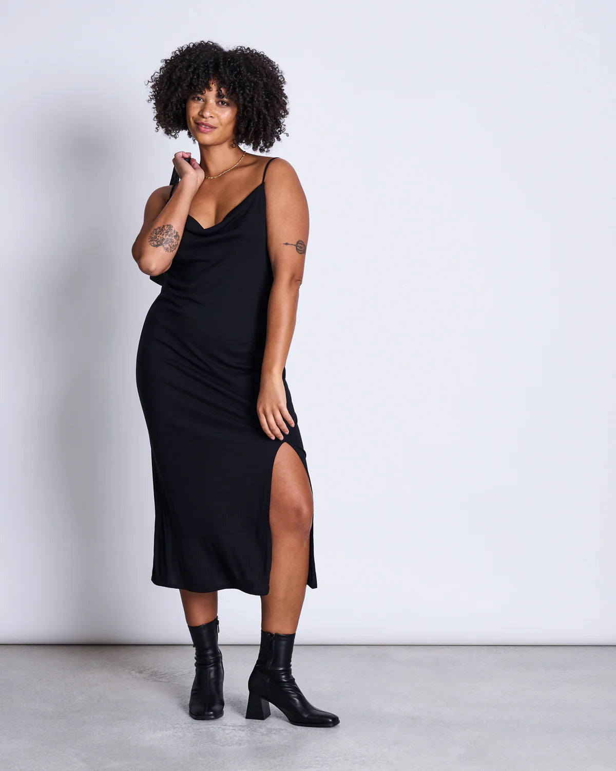 Jan 'n June Helen Midi Dress - Black