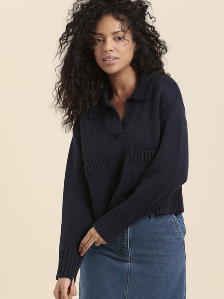 Mat De Misaine Trapani Navy Pullover Jumper