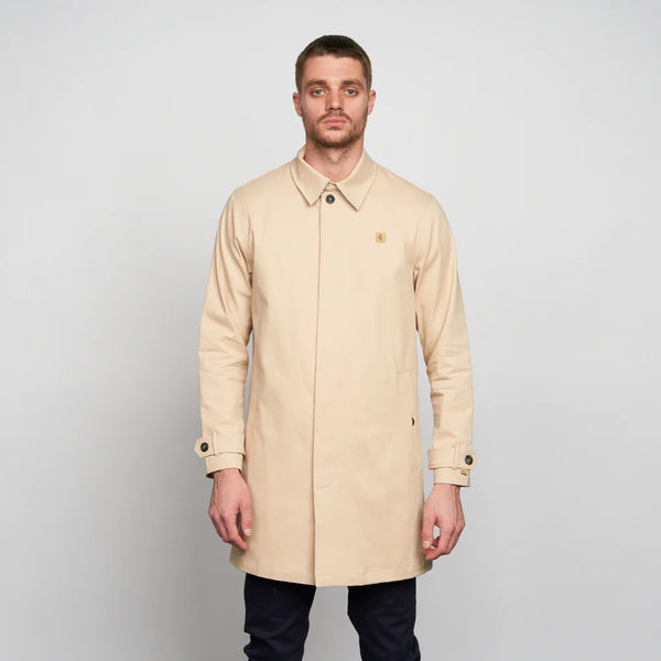 Gabicci Vintage Mens Houghton Twill Mac -oatmeal