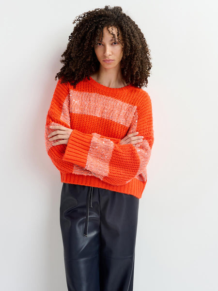 Essentiel Antwerp Group Knit Sweater - Orange