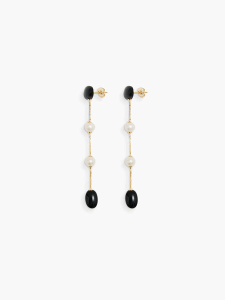 Ragbag Dualism Long Earrings - Gold