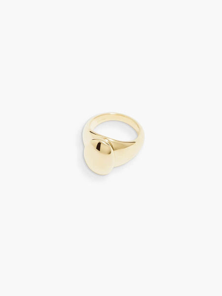 Ragbag Dualism Oval Signet Ring - Gold