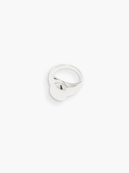 Ragbag Dualism Oval Signet Ring - Silver