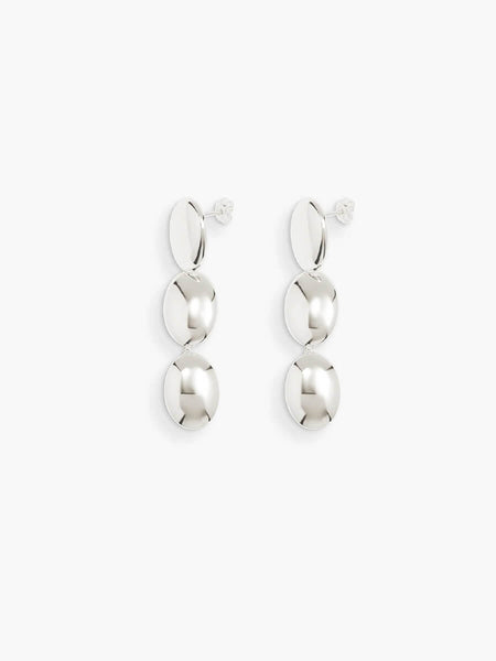 Ragbag Dualism Oval Earrings - Silver