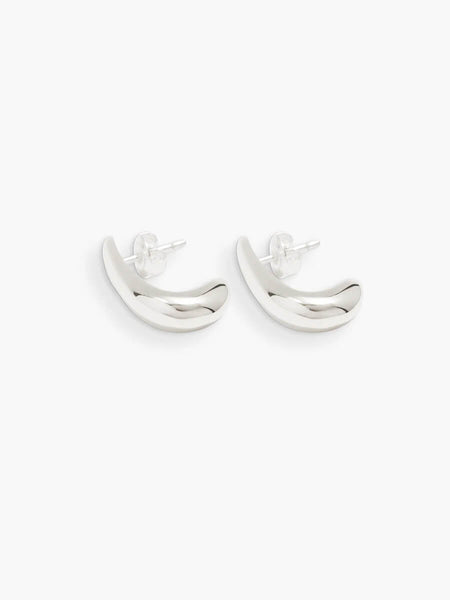 Ragbag Dualism Sculptural Earrings - Silver