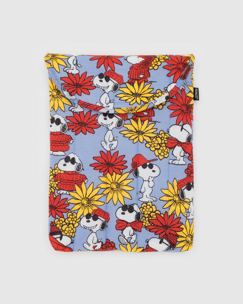 Baggu BAGGU X Peanuts Puffy Laptop Sleeve 13"/14" - Floral Snoopy