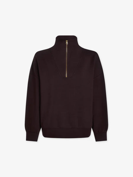 Varley Coffee Bean Hawley Half Zip Sweatshirt