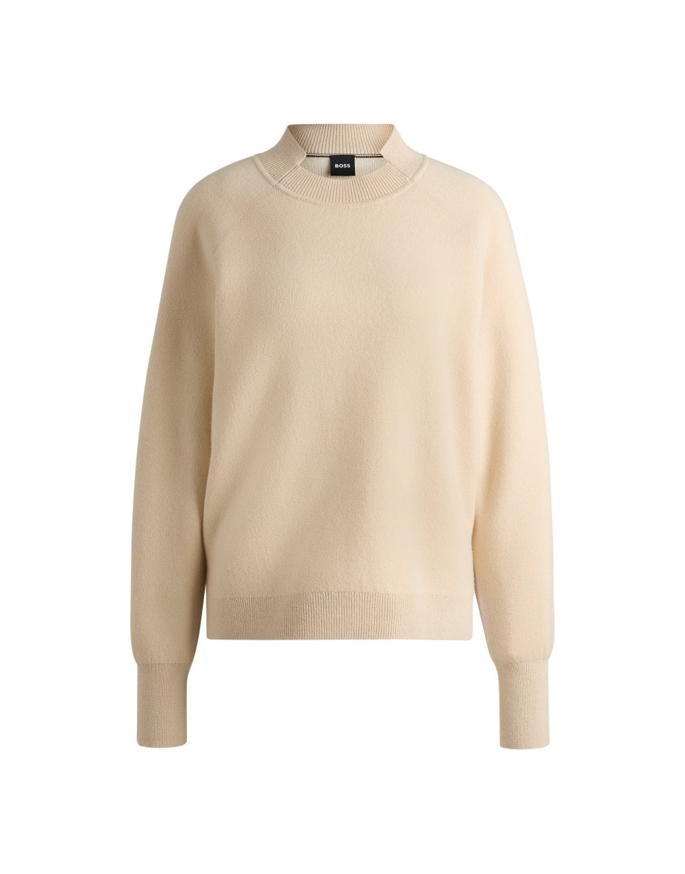 Boss Fariola Dropped Funnel Neck Jumper Col: 976 Blush Cream, Size: S