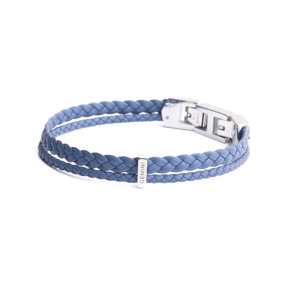 Gemini Medium Large Light Blue Duo Bracelet