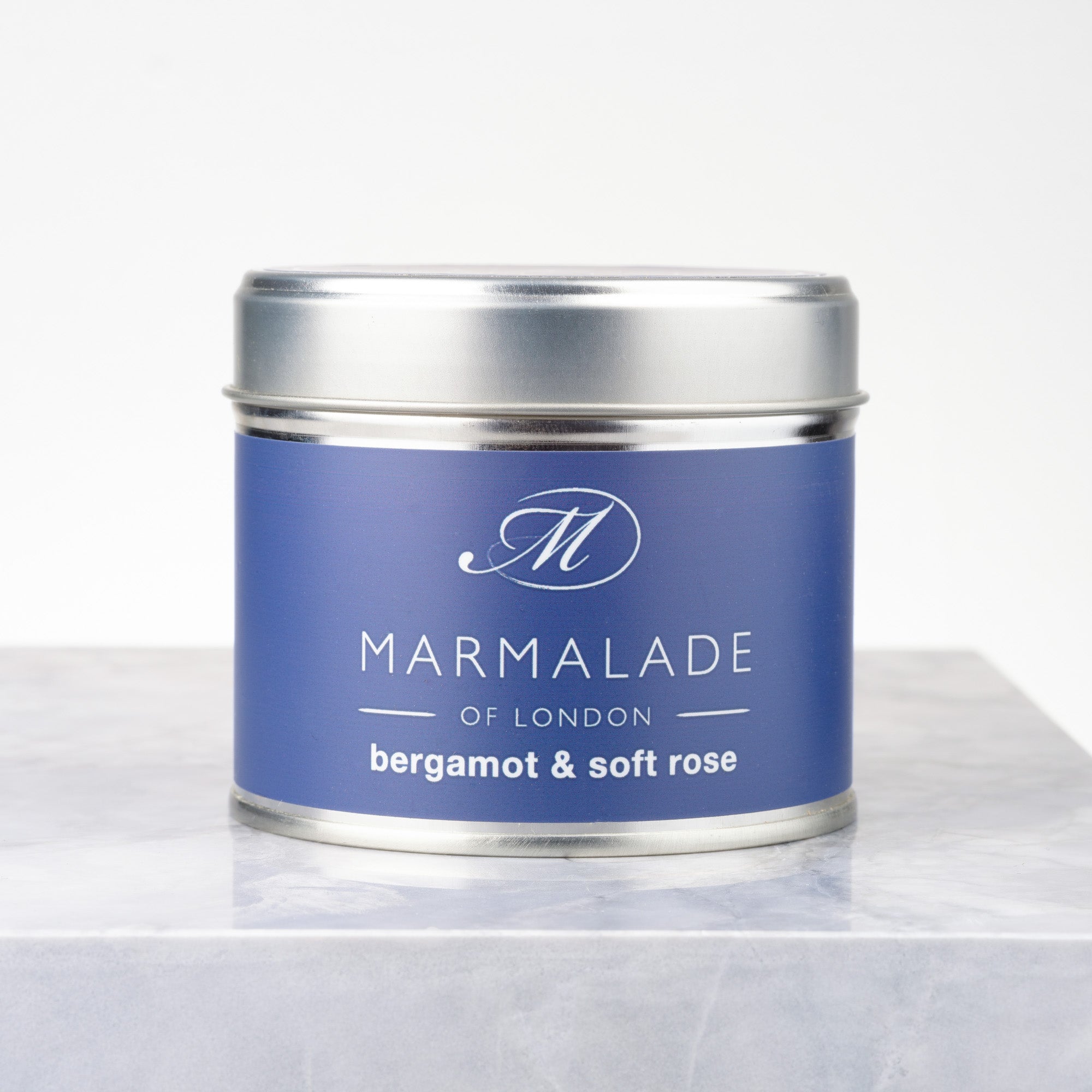 Marmalade of London Medium Bergamot and Soft Rose Tin Candle