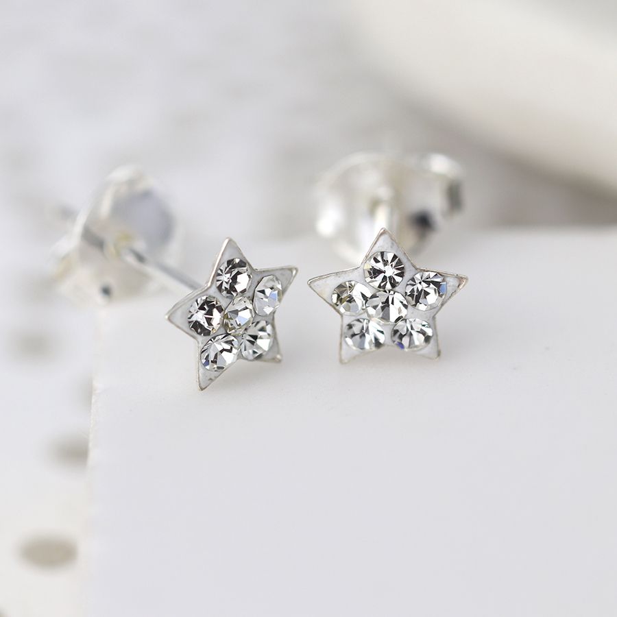  POM Jewellery Clear Crystal Star Earring