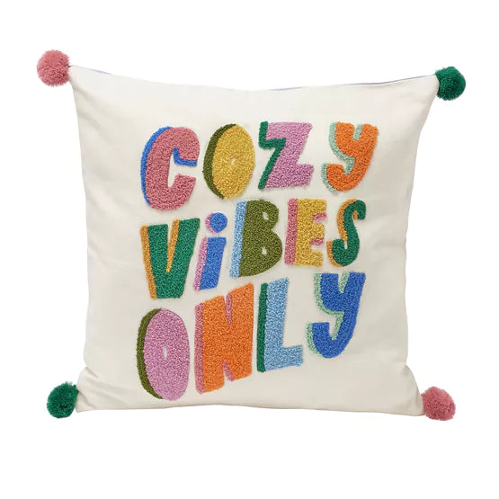 Raspberry Blossom Cozy Vibes Tufted Cushion