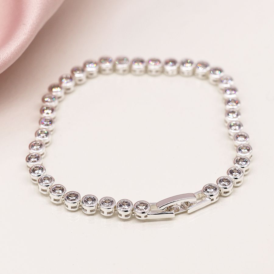  POM Jewellery Silver Plated Crystal Bracelet