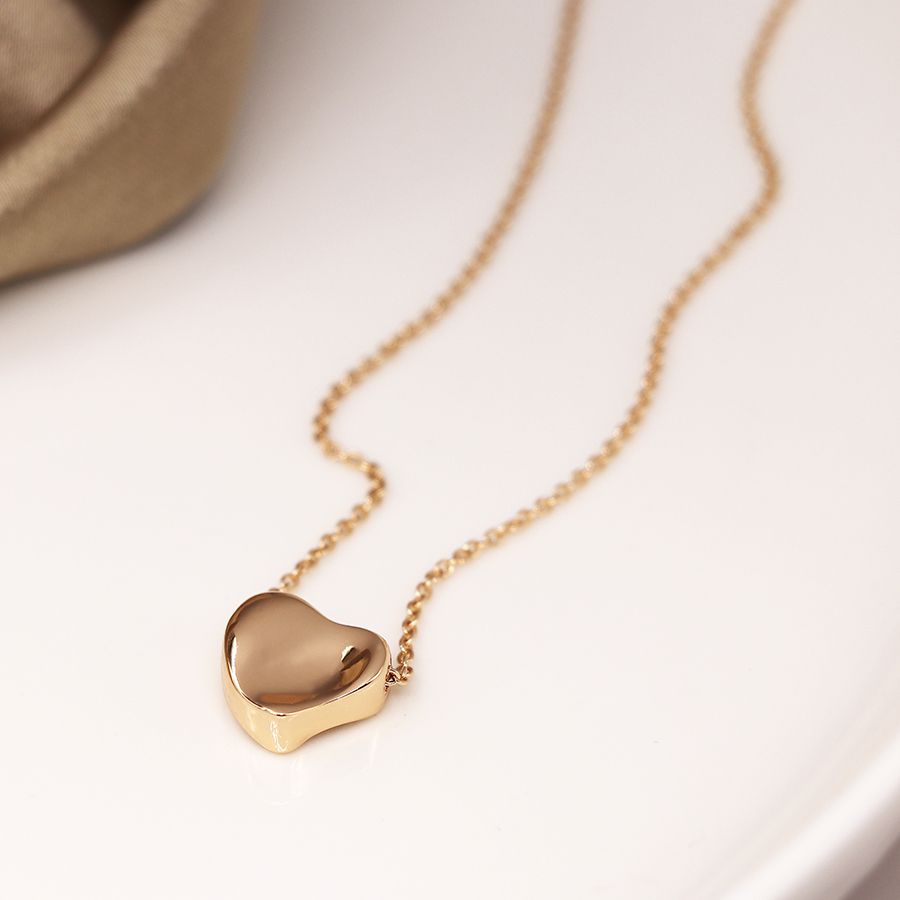  POM Jewellery Gold Plated Wavy Heart Necklace