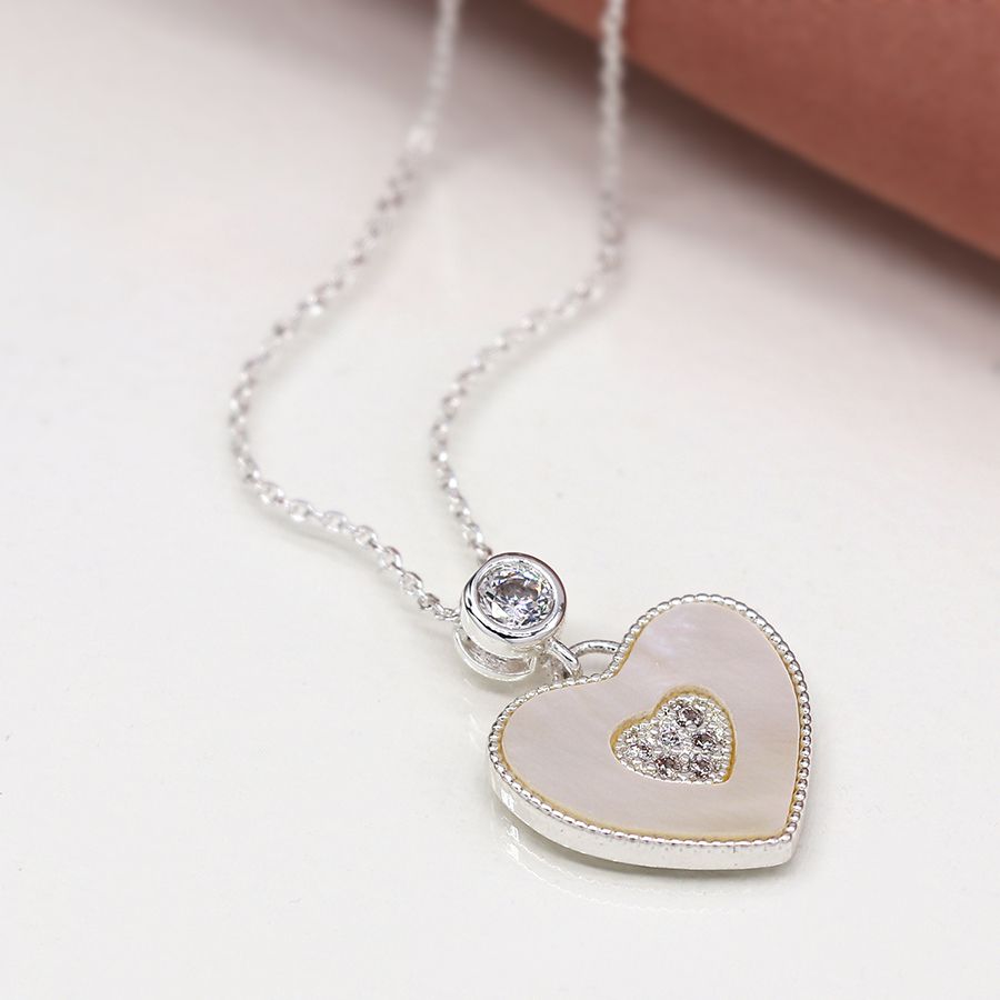  POM Jewellery Silver Plated Heart Necklace