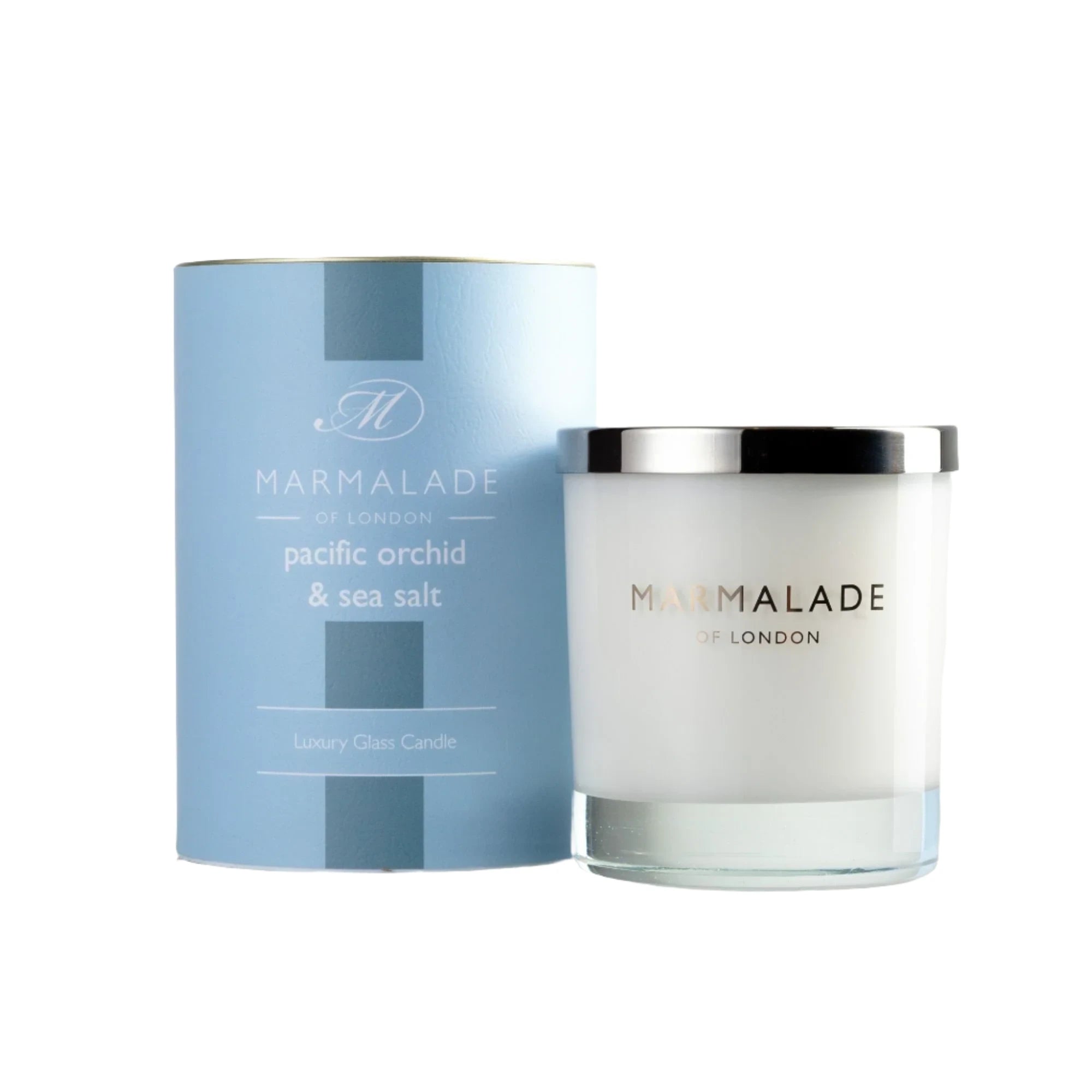 Marmalade of London Pacific Orchid and Sea Salt Glass Candle