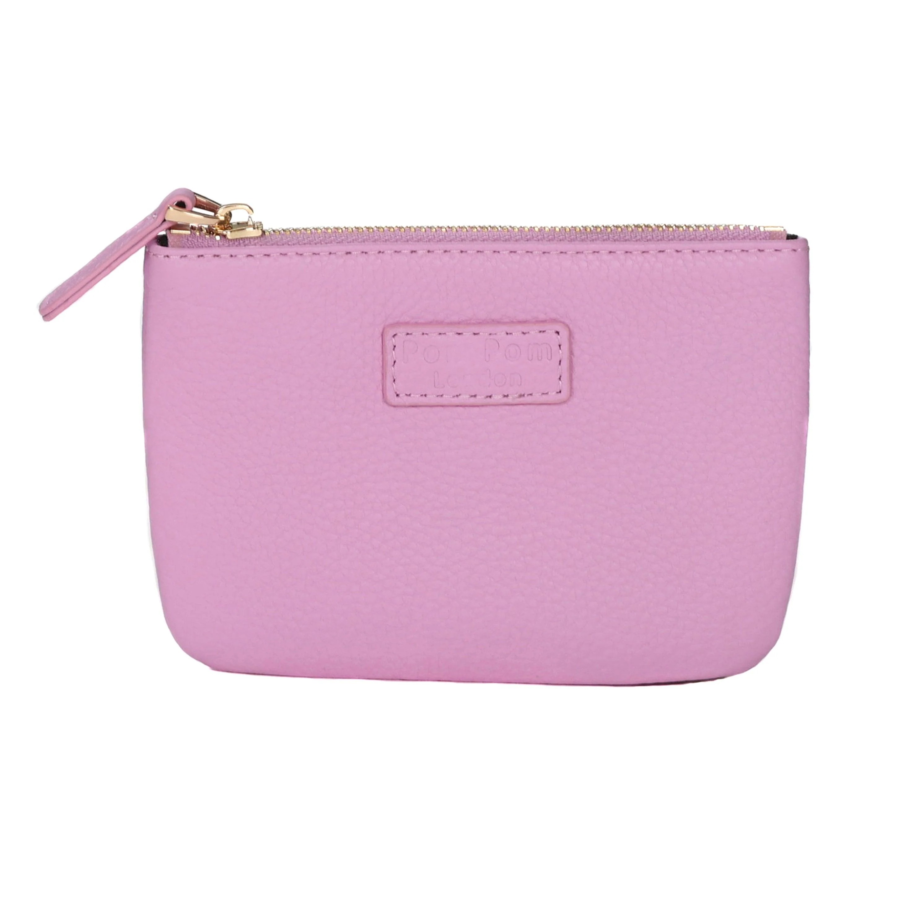 Pom Pom London Chelsea Leather Coin Purse - Peony Pink