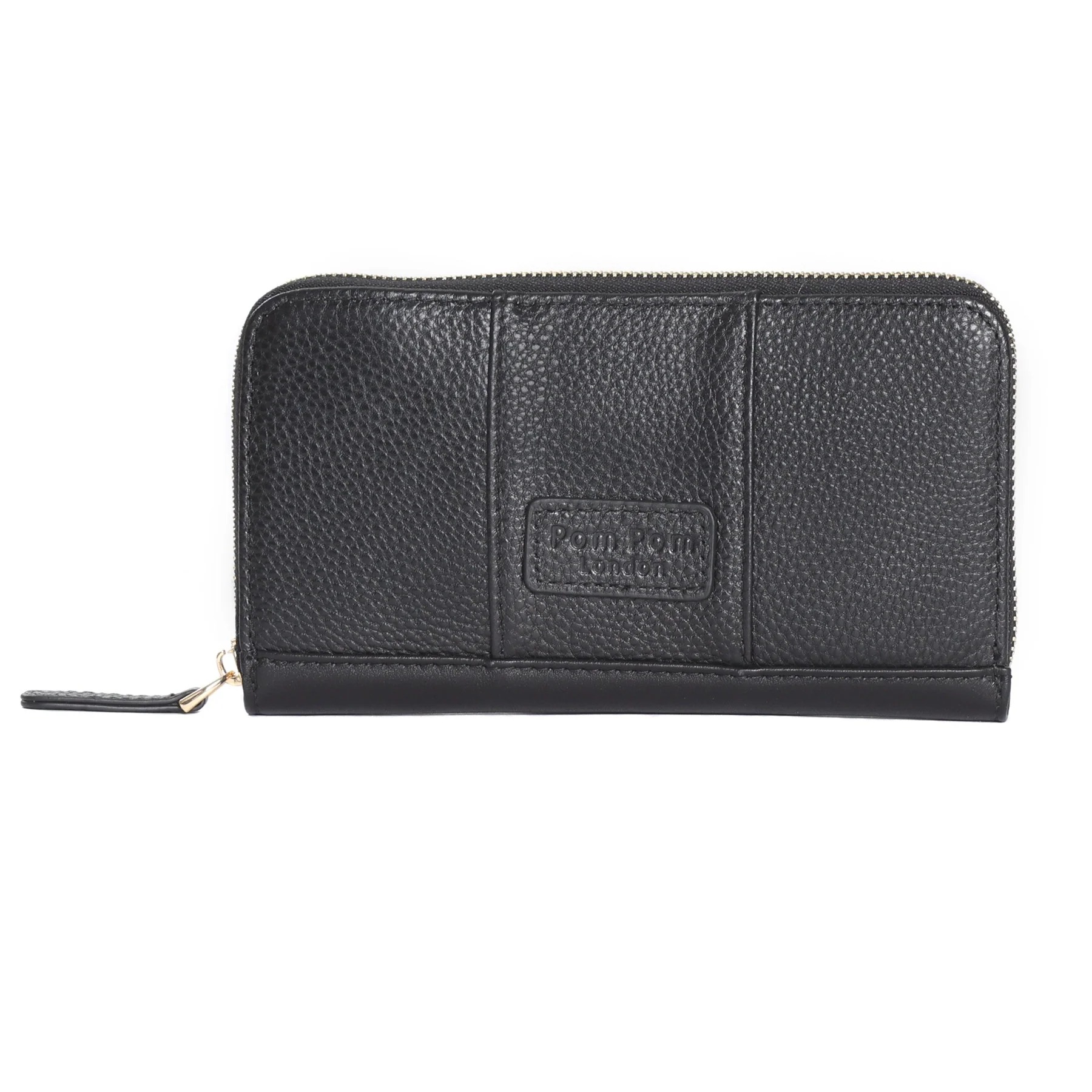 Pom Pom London Chelsea Leather Wallet Purse - Black