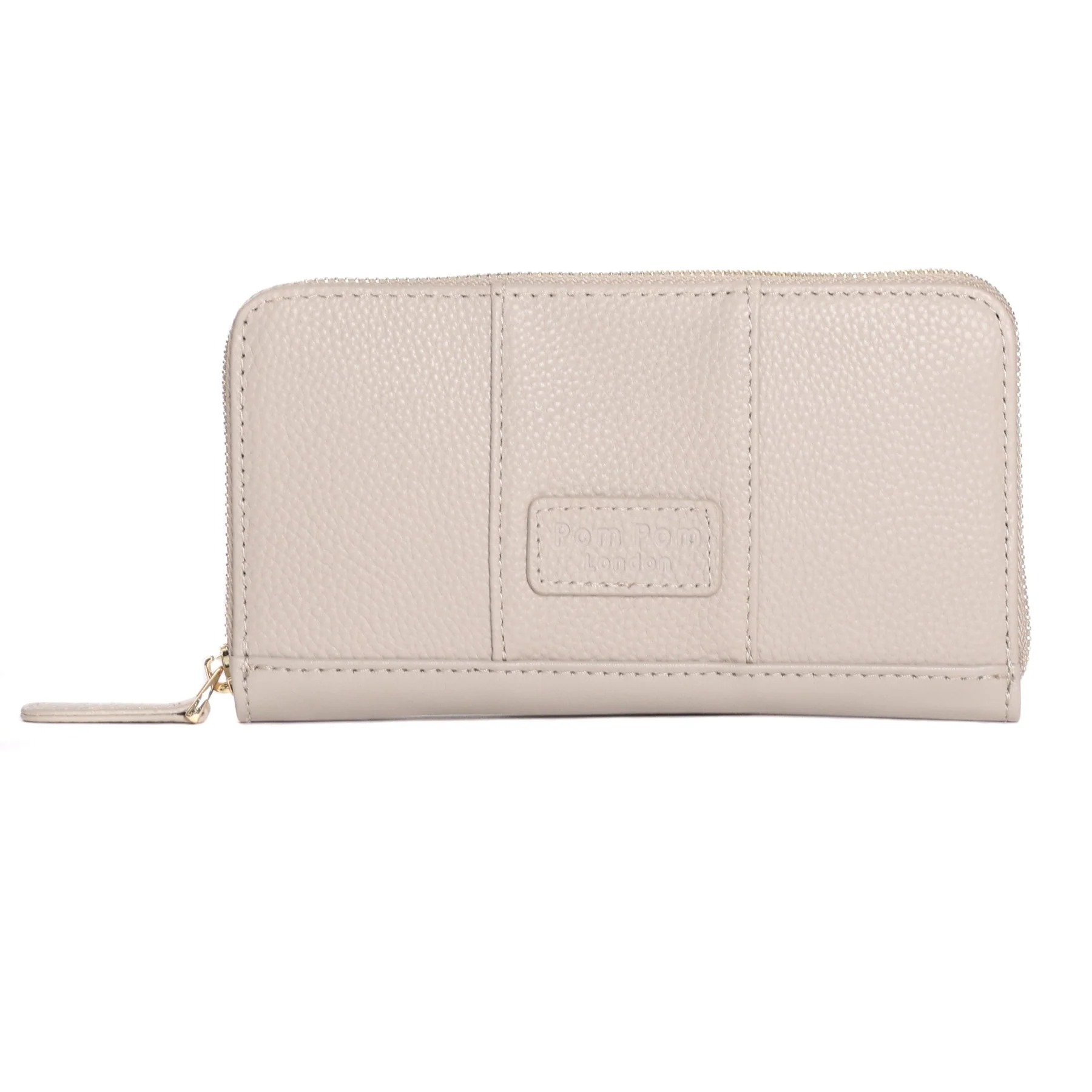 Pom Pom London Chelsea Leather Wallet Purse - Stone