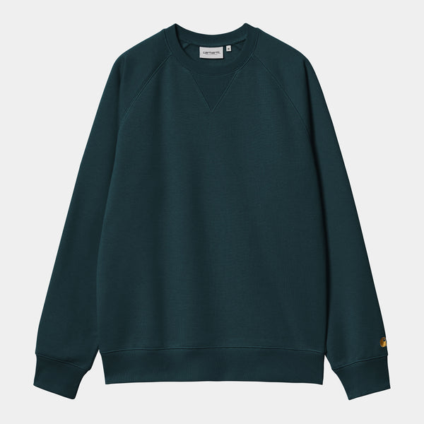 Carhartt WIP  Sweat Chase Dark Duck Blue / Gold