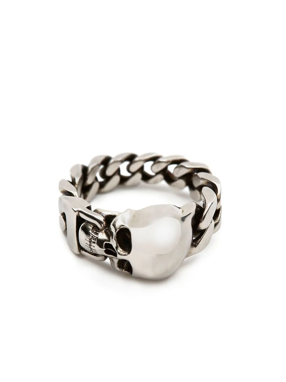 Alexander McQueen  Skull Logo Chain Ring