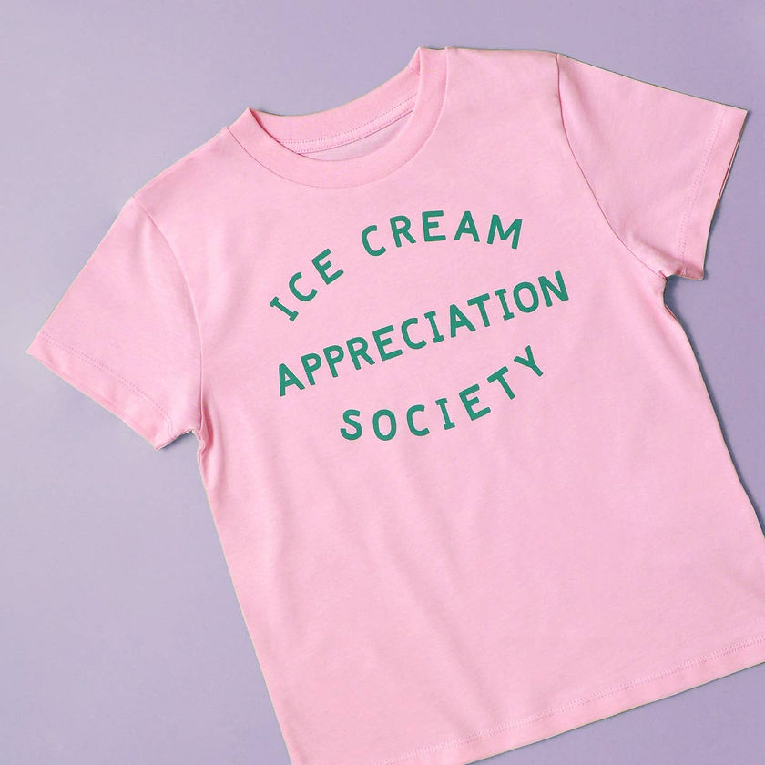 ALPHABETBAGS Ice Cream Appreciation Society - Kid's T-Shirt - Strawberry