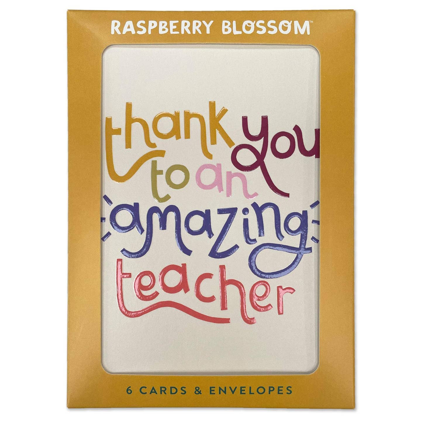 Raspberry Blossom Thank You To An Amazing Teacher Card Set