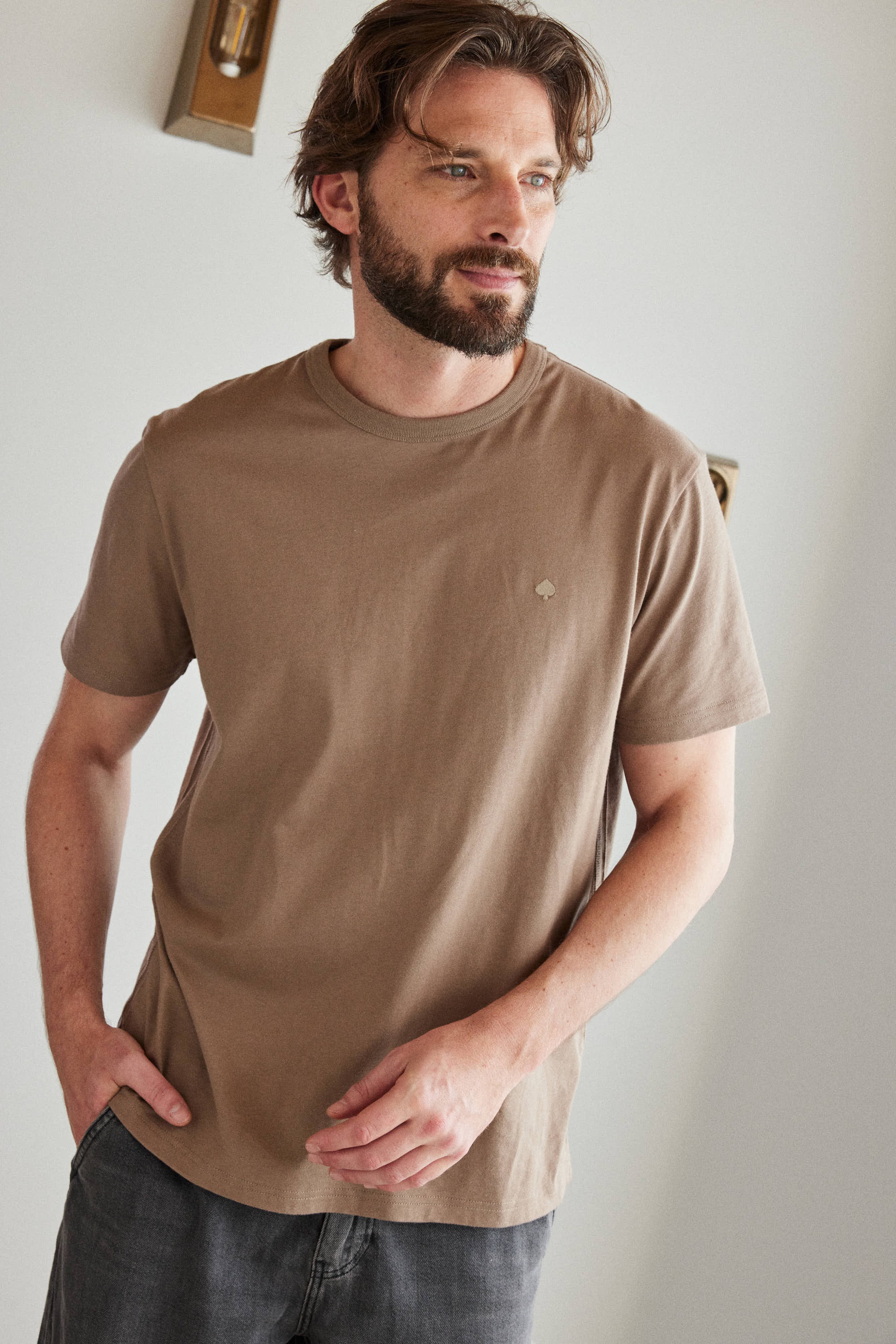 Jaqk T-shirt Basil - Coton Bio - Marron Noix