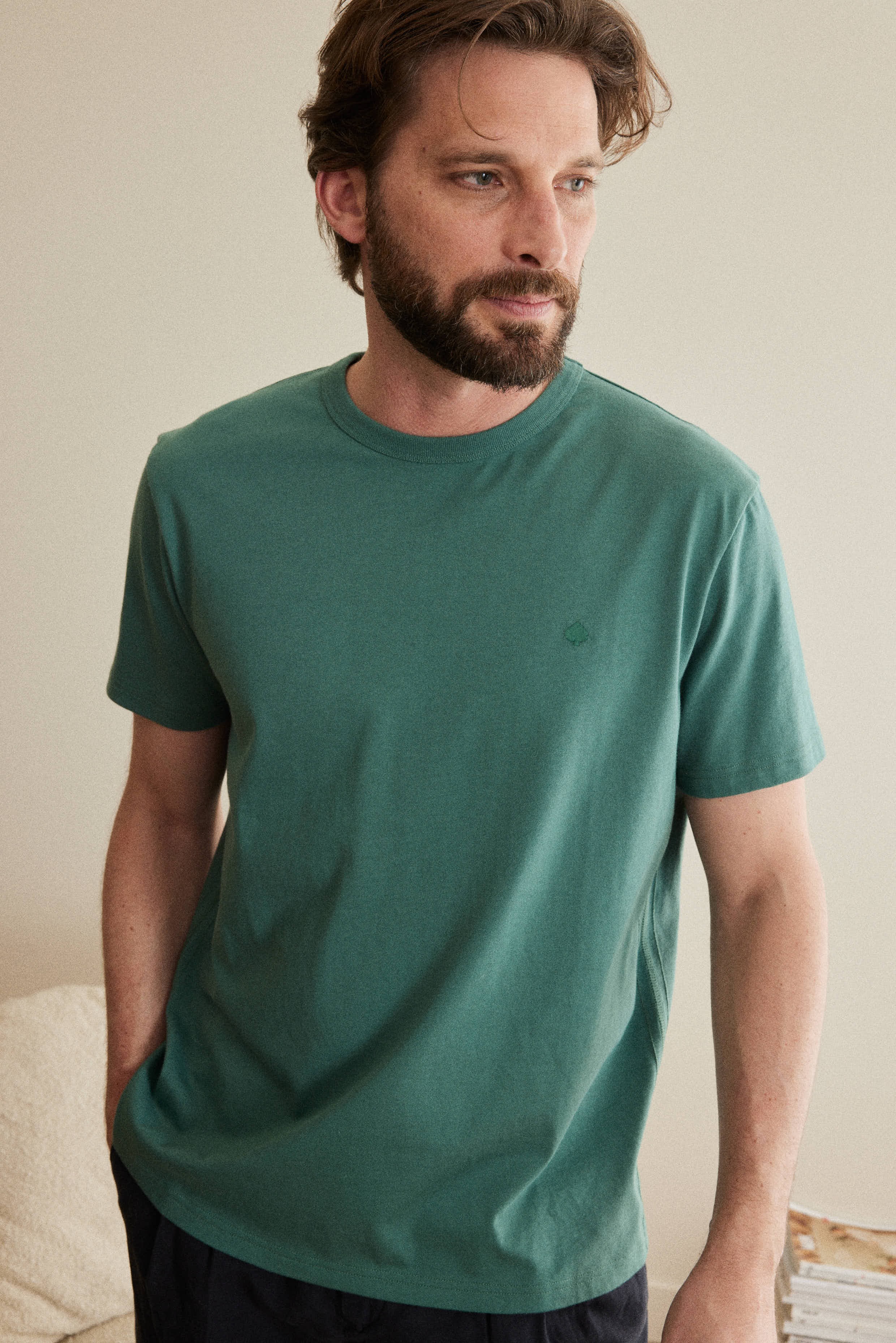 Jaqk T-shirt Basil - Coton Bio - Vert Agave