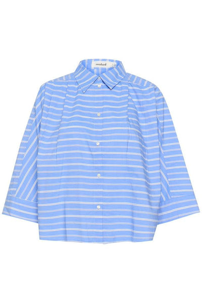 Soaked in Luxury  Merona Shirt In Blue & White Stripe