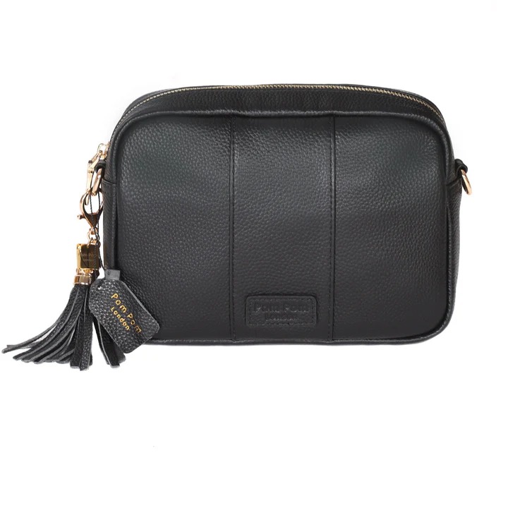 Pom Pom London Pom Pom London City Leather Crossbody Bag - Black