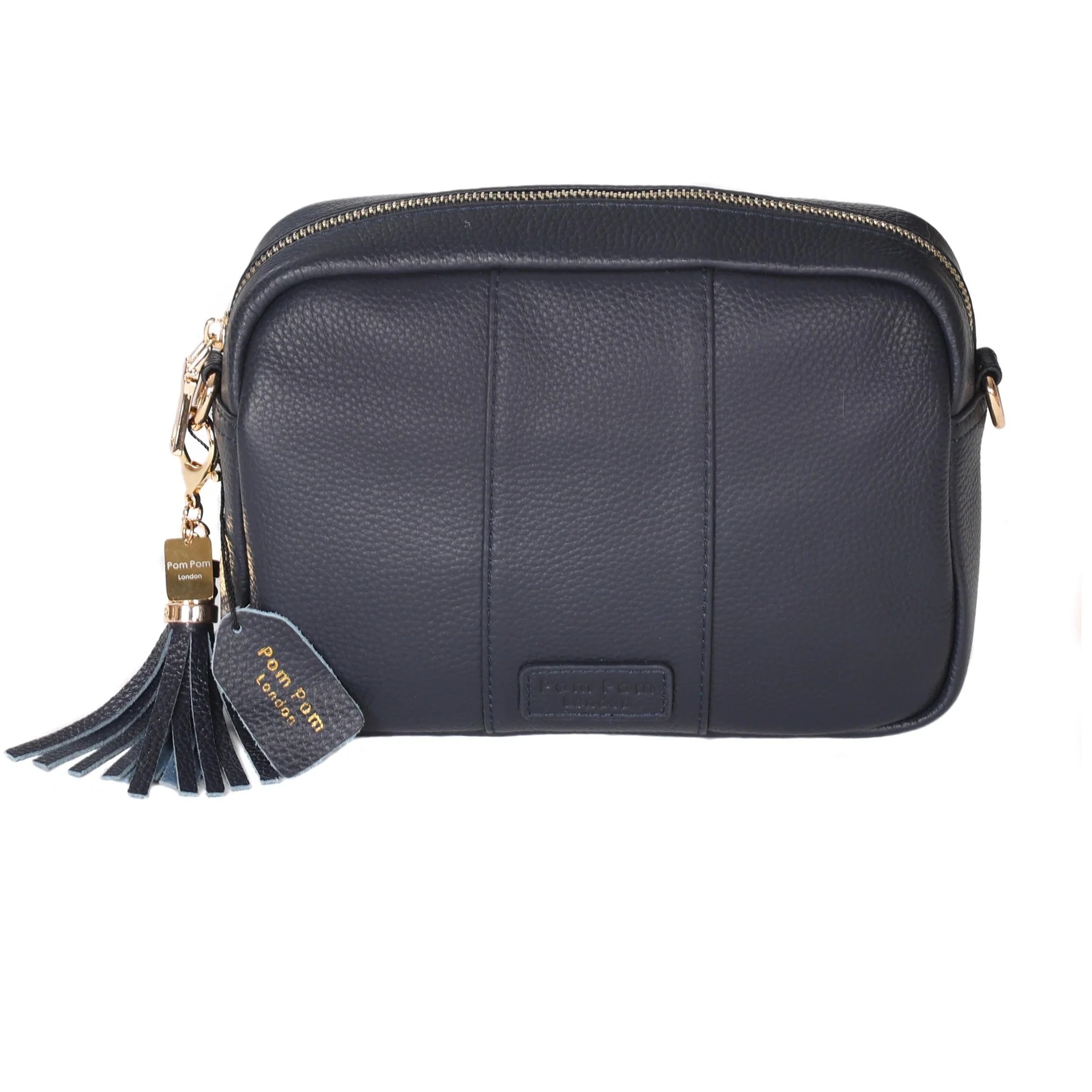 Pom Pom London Pom Pom London City Leather Crossbody Bag - Navy