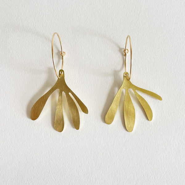 Tom Pigeon  Brass Arame Earrings